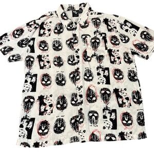 Friday the 13th Horror Movie Button Up Shirt‎ XL Jason Voorhees Graphic